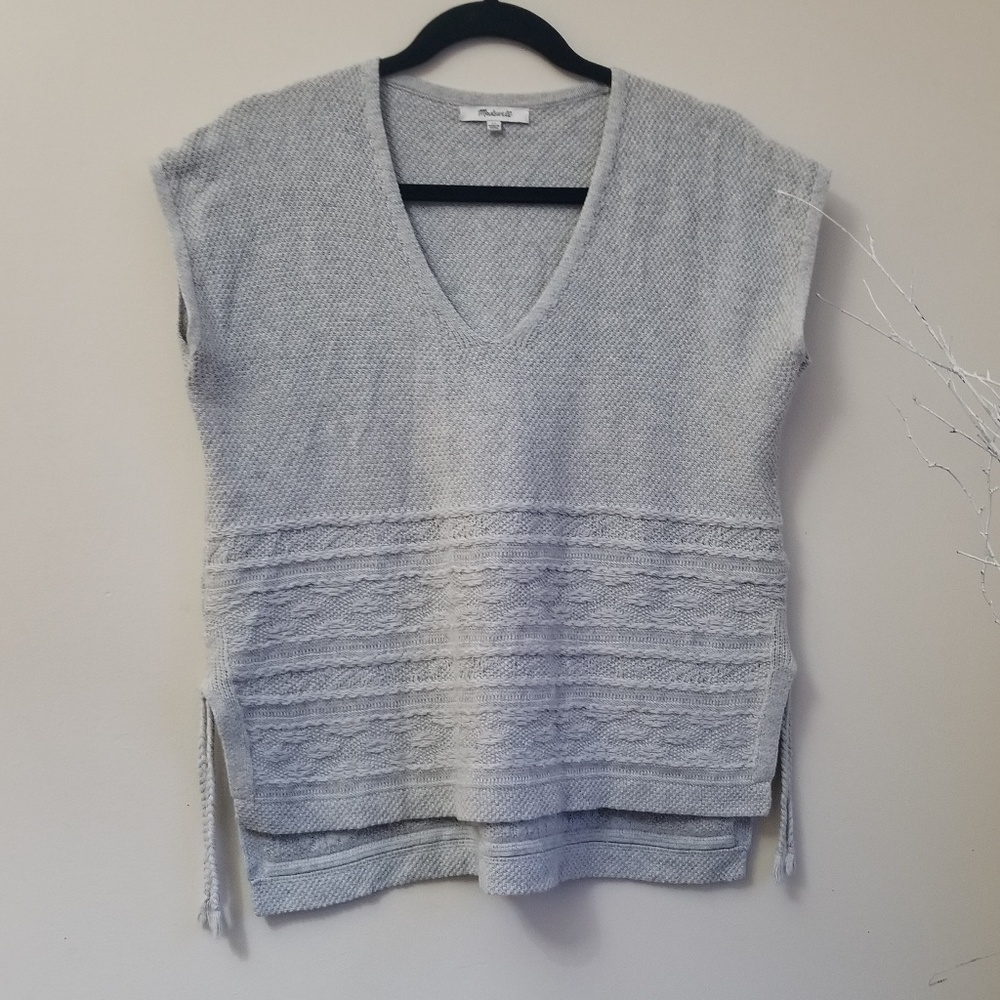 Madewell Women's Sleeveless Side Tie VNeck Sweater
